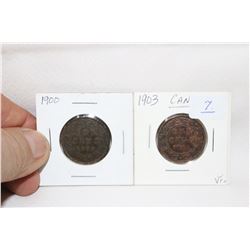 Canada One Cent Coins (2)
