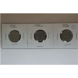 Canada Five Cent Coins (3)