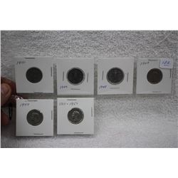 Canada Five Cent Coins (6)