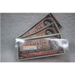 Canada Two Dollar Bills (3)