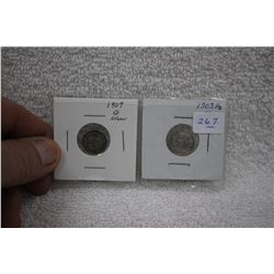 Canada Five Cent Coins (2)