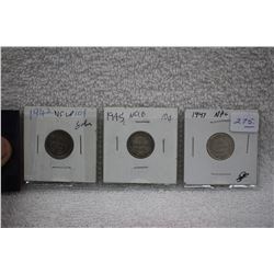 Nfld Ten Cent Coins (3)