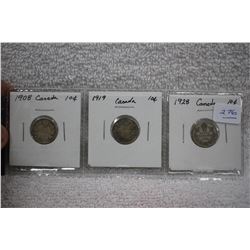 Canada Ten Cent Coins (3)