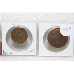 English Large Penny & Philkippines One Centavo