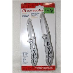 Folding Knives - 2 Pack - New