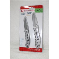 Folding Knives - 2 Pack - New