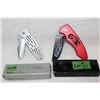 Image 1 : 2 Lock Blade Knives - with Clips - New
