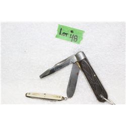 2 Vintage U.S.A. Lock Blade Knives