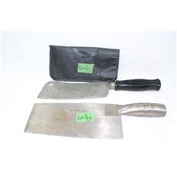 2 Vintage Meat Cleavers - Are Marked