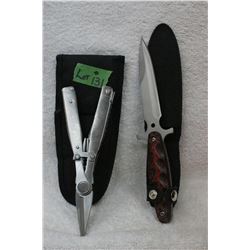 2 pc. Fixed Blade & Multi Tool - New