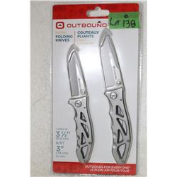 2 pc. Folding Knife Set - New