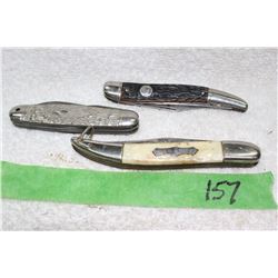 3 Vintage Knives - Fish, Camp, etc.