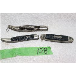 3 Vintage Knives - Fish, Camp, etc.