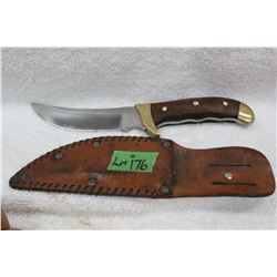 Brass & Wood Handle Knife "Old Smoky"