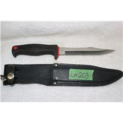 Kershaw - Fixed Blade - Hunting Knife - with Leather Case