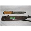 Image 1 : Large Scandinavian Hunting Knife - with Leather Case