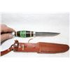 Image 1 : Hunting Knife - with Leather Case - R.J. Richter - Norway