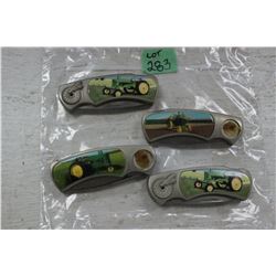 4 John Deere Collector Lockblade Knives
