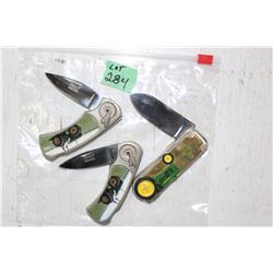 3 John Deere Collector Lockblade Knives