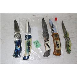 5 Collector Lockblade Knives 'Eagle'