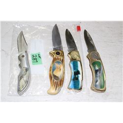 4 Collector Lockblade Knives 'Eagle'