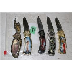 5 Collector Lockblade Knives 'Various'