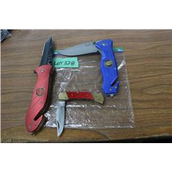 2 Large - 1 Small Lockback Knives