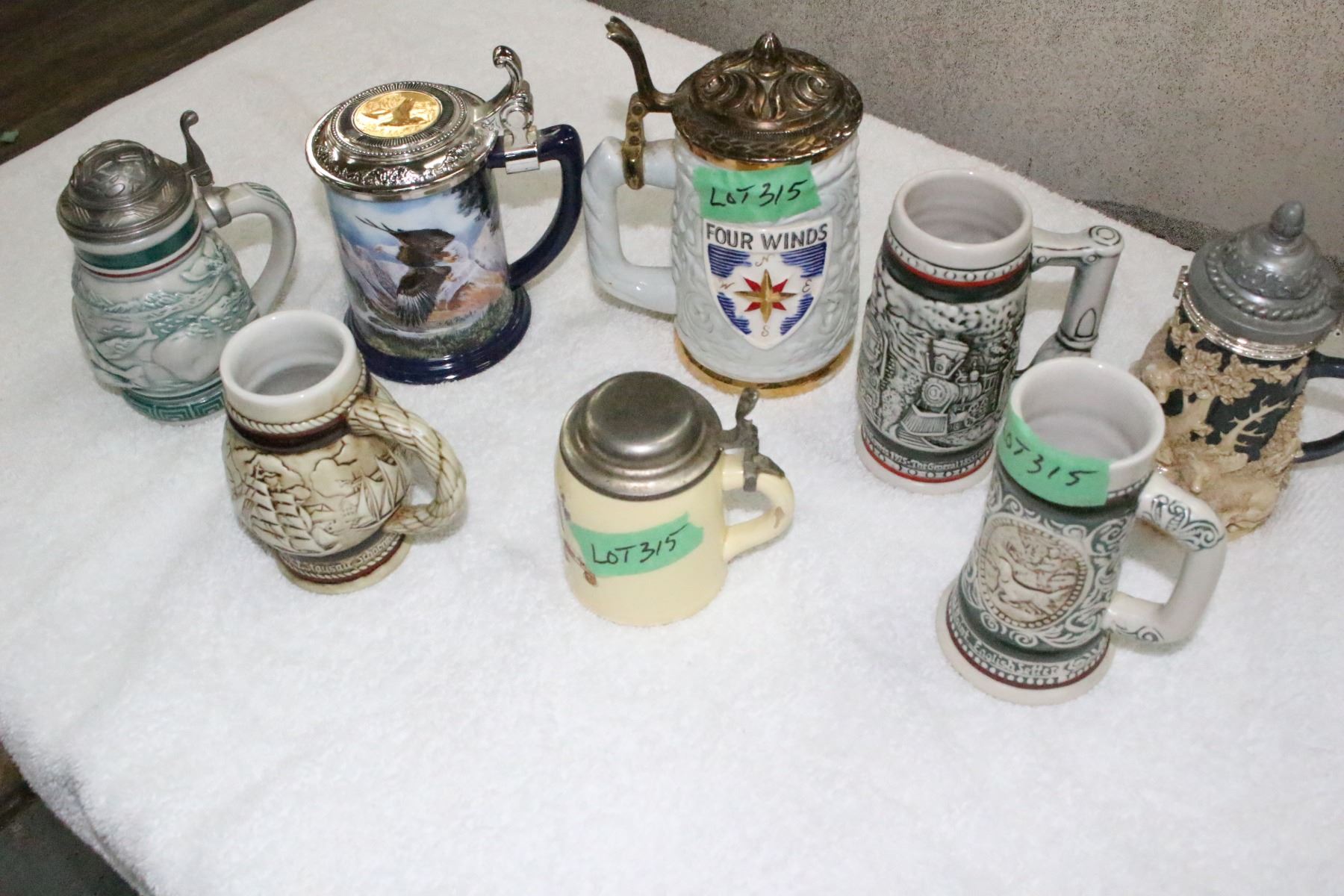 8 Small Steins & Tankards