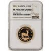 2011 South Africa 1/2 Krugerrand Gold Coin NGC PF70 Ultra Cameo