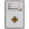 1922 $1 Grant Commemorative Gold Dollar Coin NGC MS64