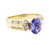 14KT Yellow Gold 2.11 ctw Sapphire and Diamond Ring