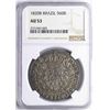 Image 1 : 1820B Brazil 960 Reis Coin NGC AU53