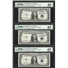 Image 1 : Lot of (3) Consecutive 1935D $1 Silver Certificate Notes PMG Superb Gem Unc 67EP