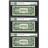 Image 2 : Lot of (3) Consecutive 1935D $1 Silver Certificate Notes PMG Superb Gem Unc 67EP