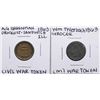 Image 1 : Lot of (2) 1863 Civil War Tokens