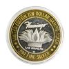 Image 2 : .999 Silver Flamingo Las Vegas Nevada $10 Casino Limited Edition Gaming Token