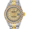 Image 1 : Rolex Ladies Two Tone 14K Champagne Diamond Lugs Datejust Watch