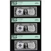 Image 1 : (3) Consecutive 1928A $1 Funnyback Silver Certificate Notes PCGS Gem New 65PPQ