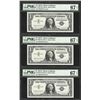 Image 1 : Lot of (3) Consecutive 1957A $1 Silver Certificate Notes PMG Superb Gem Unc 67EP