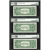 Image 2 : Lot of (3) Consecutive 1957A $1 Silver Certificate Notes PMG Superb Gem Unc 67EP