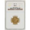 1886 $5 Liberty Head Half Eagle Gold Coin NGC MS62
