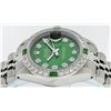 Image 6 : Rolex Ladies Stainless Steel Green Diamond & Emerald 26MM Datejust Watch