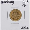 Image 1 : 1903-J Hamburg 10 Mark Gold Coin