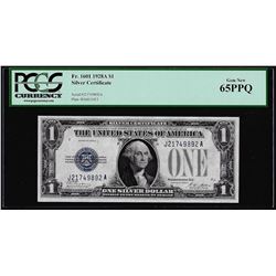 1928A $1 Funnyback Silver Certificate Note Fr.1601 PCGS Gem New 65PPQ