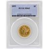 1895 $5 Liberty Head Half Eagle Gold Coin PCGS MS62