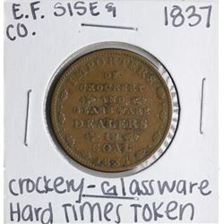 1837 Crockery - Glassware Hard Times Token