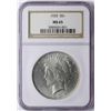 Image 1 : 1925 $1 Peace Silver Dollar Coin NGC MS65