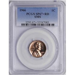 1966 Lincoln Wheat Cent Coin PCGS SP67+RD SMS