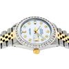 Image 4 : Rolex Mens Two Tone MOP 3 ctw Channel Set Diamond Datejust Watch