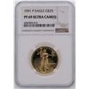 Image 1 : 1991-P $25 American Gold Eagle Coin NGC PF69 Ultra Cameo